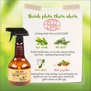 Xịt khử mùi dưỡng lông chó mèo Budle's Budle hương Jasmine