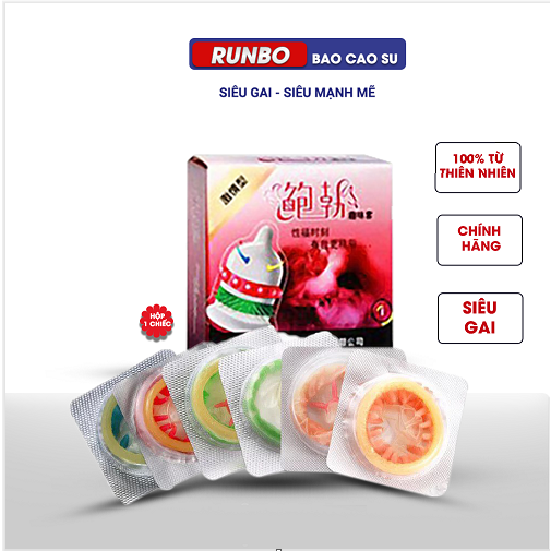 Bao Cao Su Runbo Gân Gai Râu Bi, Dòng Bcs Tăng Khoái Cảm, Kích Thích Điểm G, Cho Cuộc Yêu Thăng Hoa