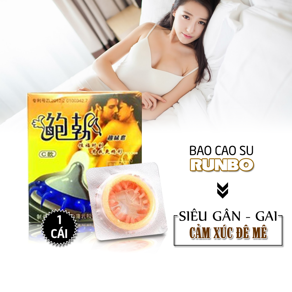 Bao Cao Su Runbo Gân Gai Râu Bi, Dòng Bcs Tăng Khoái Cảm, Kích Thích Điểm G, Cho Cuộc Yêu Thăng Hoa