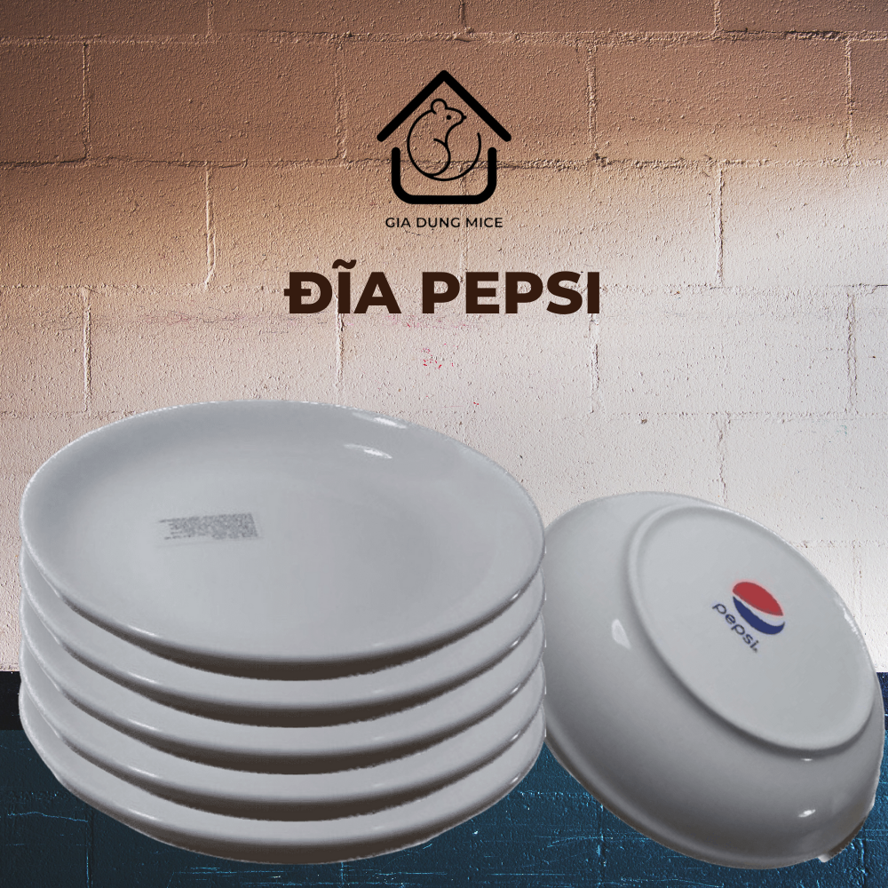 Đĩa Sứ Trắng Pepsi 7 Inches (18cm) nhỏ gọn tiện dụng