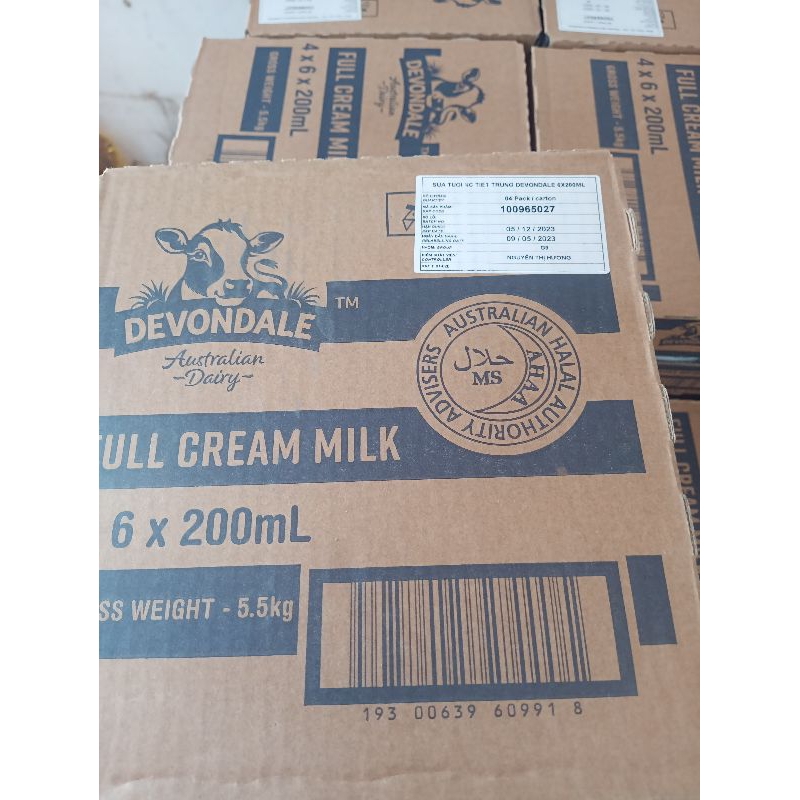Sữa devondale 200ml 1thùng 24hộp dat 4/2024