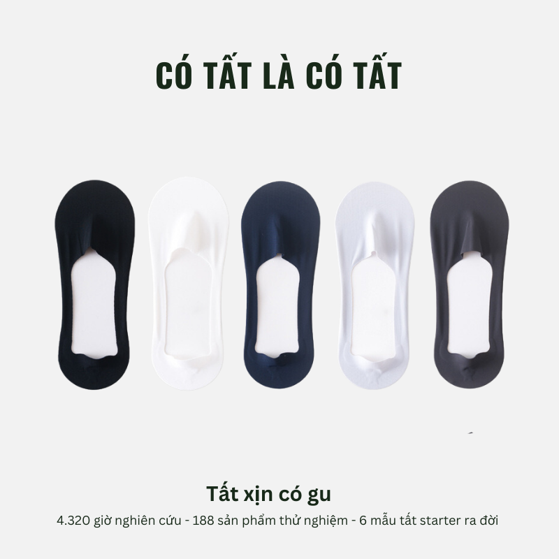 Tất Lười Nam Chống Tụt Gót Có Tất có lớp silicone siêu dính không tụt tất _ GATSBY