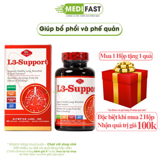 Viên uống Bổ phổi L3-Support Olympian labs Hộp 30 viên - Giúp bổ phổi, phục hồi chức năng phổi, phế quản và xoang