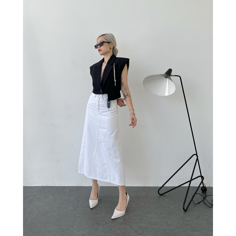 VJ036 Váy Midi dài kaki