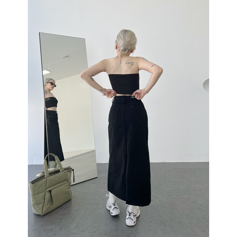 VJ036 Váy Midi dài kaki