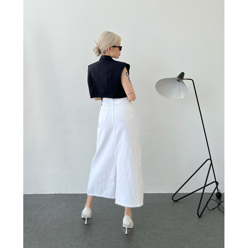 VJ036 Váy Midi dài kaki