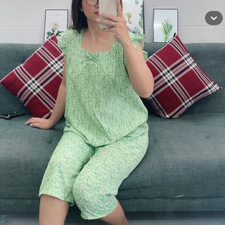 (3XL 65-75kg) ĐỒ BỘ LỤA QUẦN LỬNG CÓ TÚI BIGSIZE