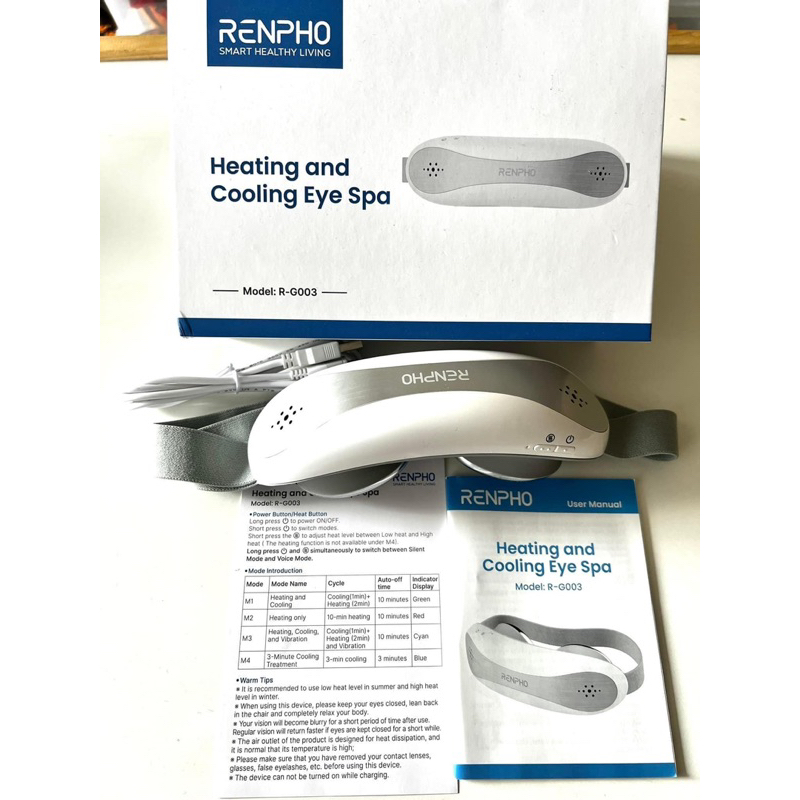 THƯ GIÃN & TRẺ HÓA ĐÔI MẮT MỆT MỎI với MÁY MASSAGE MẮT hiệu RENPHO - Cơ chế matxa nóng - lạnh - rung kết hợp