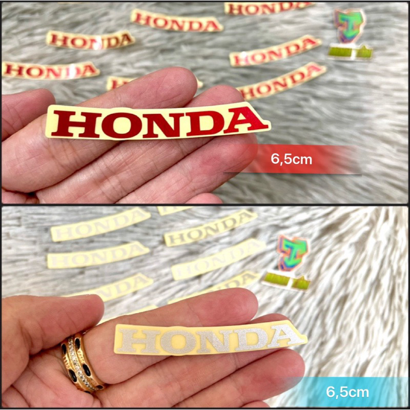 Tem honda cong zin trần 6,5cm dán mặt nạ Shmode. (giá 1 tem)