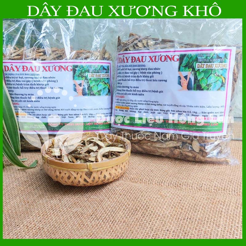 Thảo dược DÂY ĐAU XƯƠNG khô sạch đóng gói 500gram - congtyduoclieuhonglan