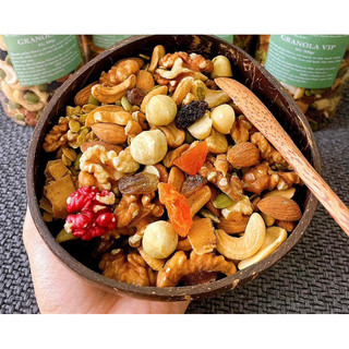 Granola siêu hạt loại 1 ( 2 hộp tặng bộ gáo dừa muỗng gỗ )