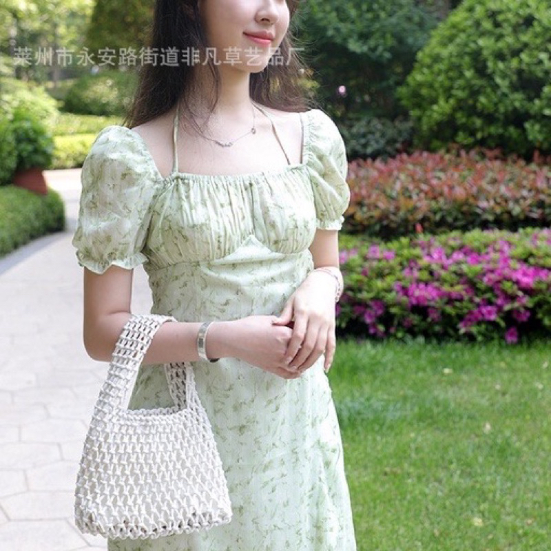 Túi lưới len Hobo cầm tay - nhiều màu - Cói House