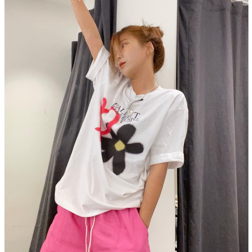 Áo thun nữ FALLETT FLOWER,form rộng vải cotton 100% cao cấp VNXK - GAHO STORE