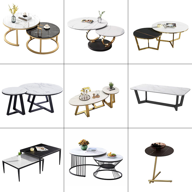 Bàn Trà Đôi, Bàn Sofa Mặt Đá Khung Thép Sang Trọng Nội Thất 3A Cao Cấp