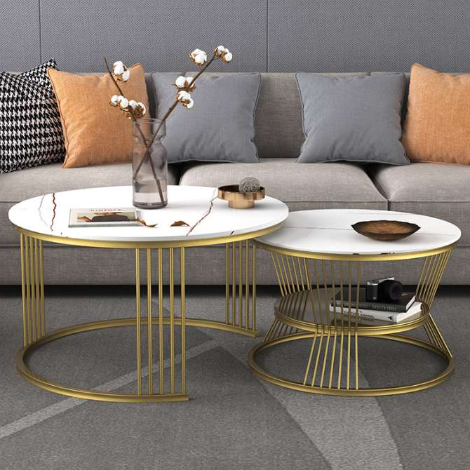 Bàn Trà Đôi, Bàn Sofa Mặt Đá Khung Thép Sang Trọng Nội Thất 3A Cao Cấp