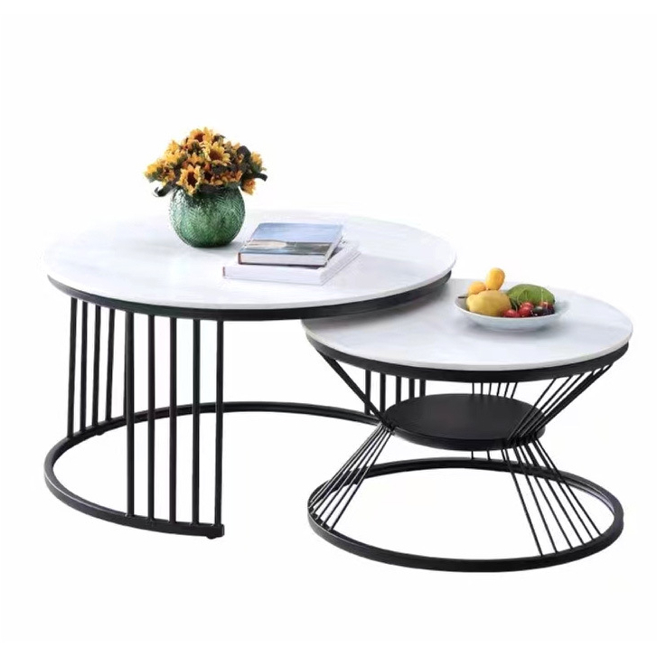 Bàn Trà Đôi, Bàn Sofa Mặt Đá Khung Thép Sang Trọng Nội Thất 3A Cao Cấp