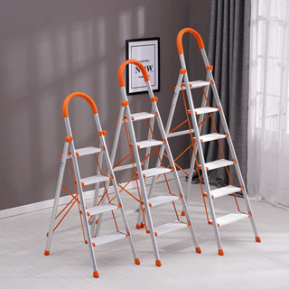 Thang Ghế Nhôm Chữ A Gấp Gọn Nội Thất 3A Có Tay Vịn Cực Kì Chắc Chắn Tiện Dụng Đủ Loại 3-4-5-6-7 Bậc