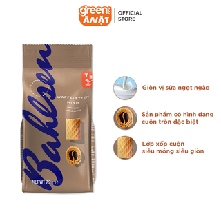 Bánh xốp cuộn bơ minis Bahlsen Đức 75g, lớp xốp cuộn siêu mỏng siêu giòn