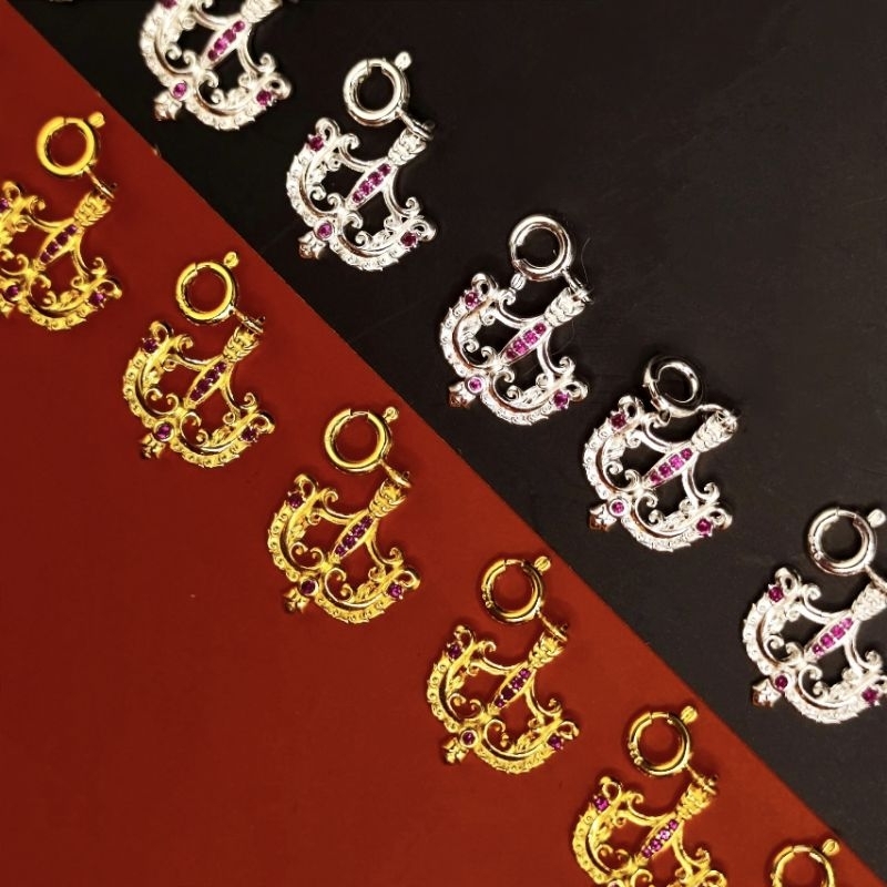 Kẹp chuỗi bạc cung tên Kurukulle