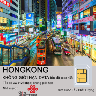 [HCM] SIM DATA DU LỊCH 4G HONGKONG TỐC ĐỘ CAO - KHÔNG GIỚI HẠN.