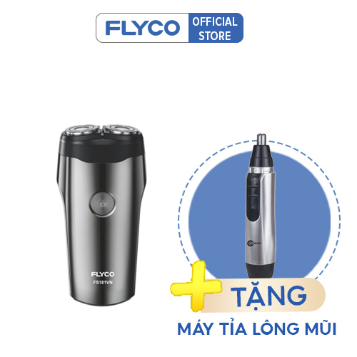 Máy Cạo Râu Flyco FS181VN 2 Lưỡi Kép Kháng Nước IPX7 Cổng Sạc Type C - Hàng Chính Hãng