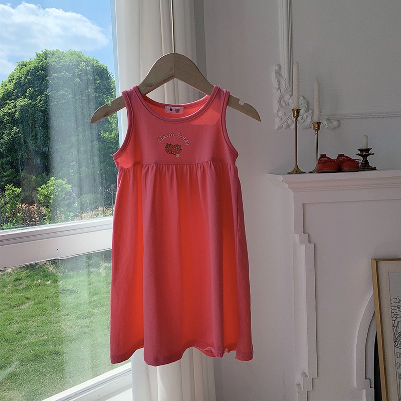 Váy cotton nhiều màu cho bé gái