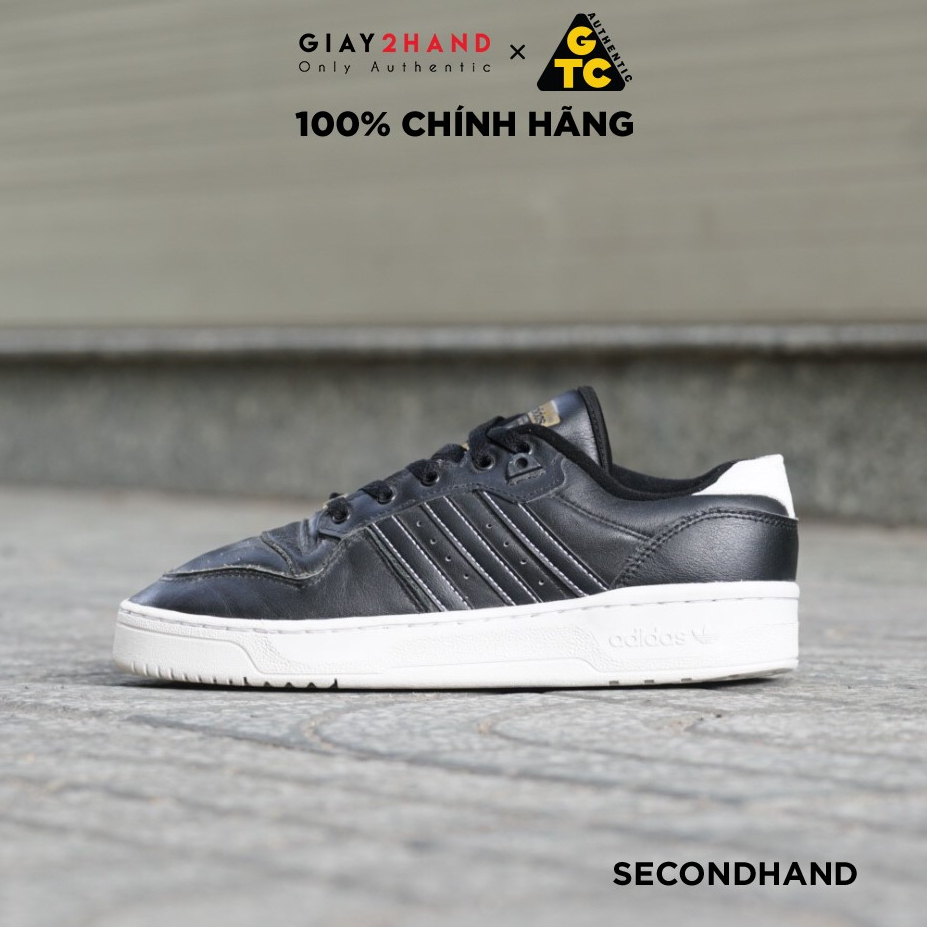 Giày Thể Thao ADIDAS RIVALRY LOW BLACK / WHITE / GOLD FV3347 GIÀY CŨ CHÍNH HÃNG