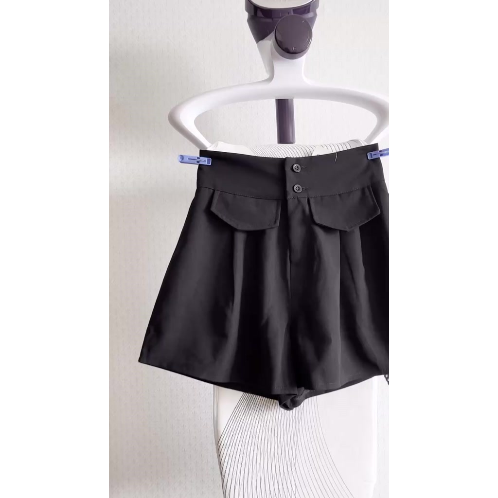 NEW - Quần đùi cạp cao dáng xoè A size S