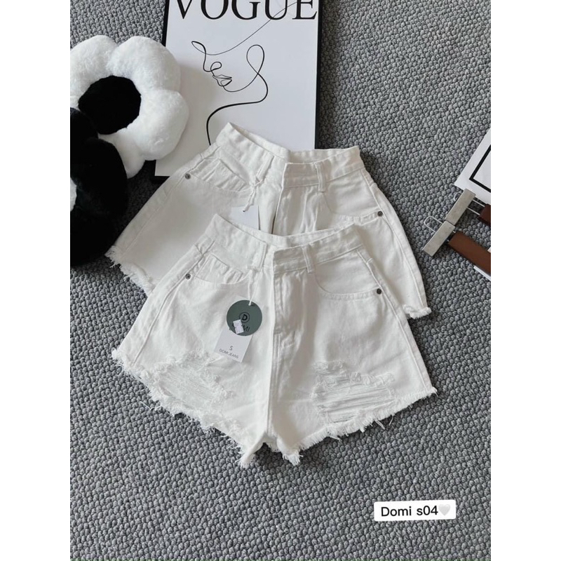 quần jeans short cạp siêu cao