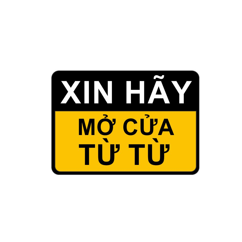 Miêng Dán Cảnh Báo Đóng Cửa Nhẹ Tay, Chống Nước, Chống Phai Màu, Không Để Lại Keo Khi Bóc