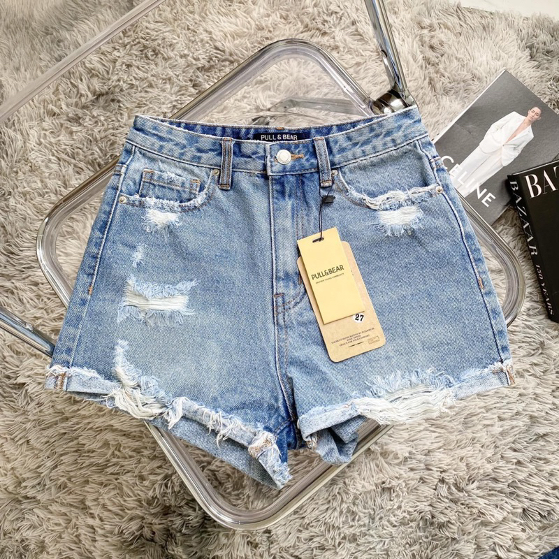 Quần Short Jean Rách MóM Store