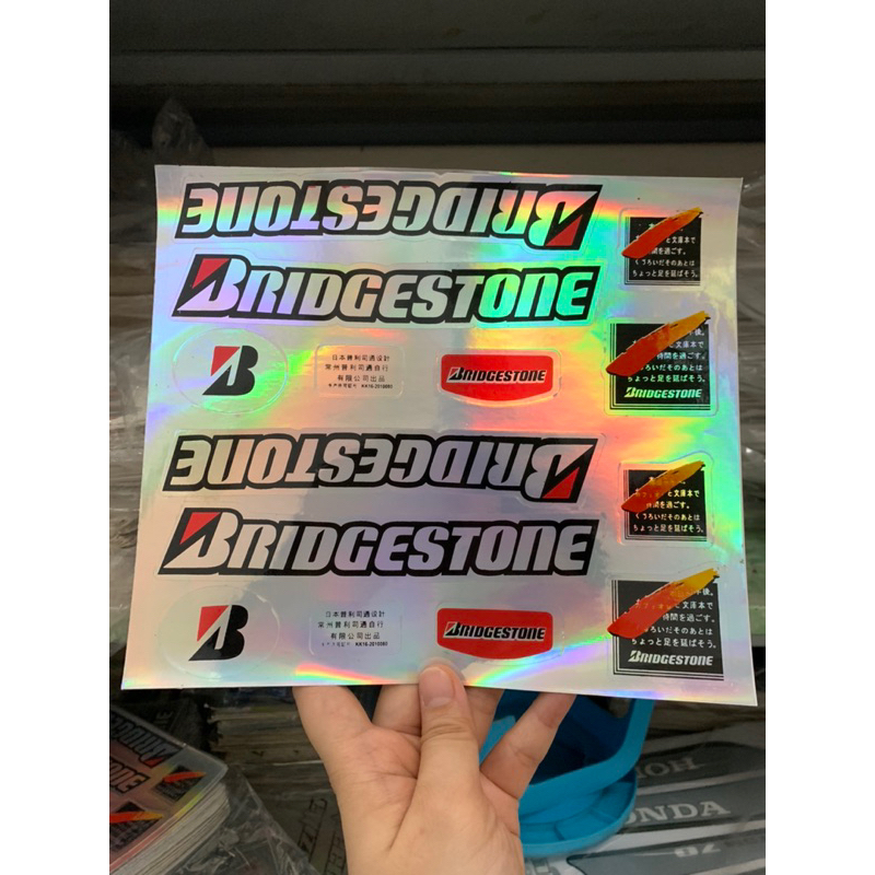 Bộ tem dán xe đạp Bridgestone màu bạc hàng nhập Thái Lan chất lượng cao dành trang trí riêng cho dòng xe này