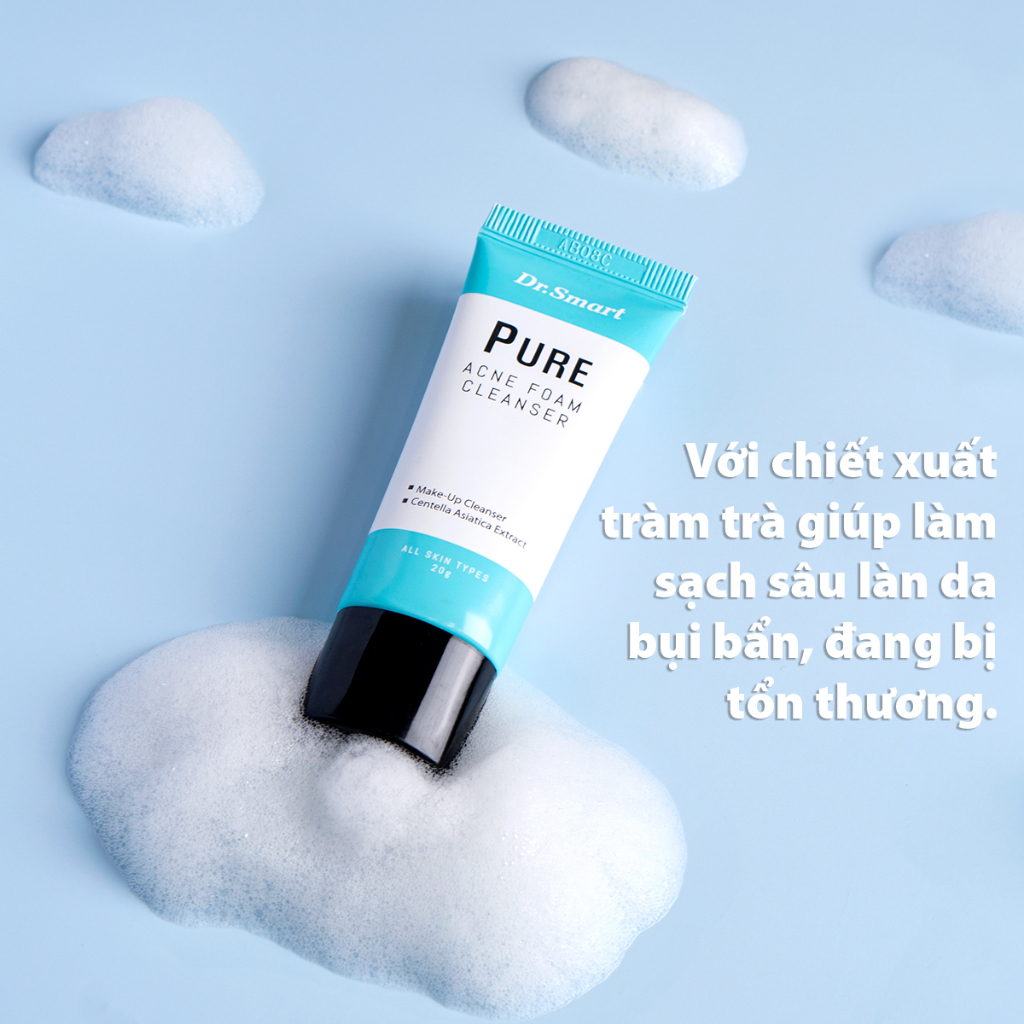 Sữa rửa mặt cho da mụn Pure Acne Dr.Smart - 20g