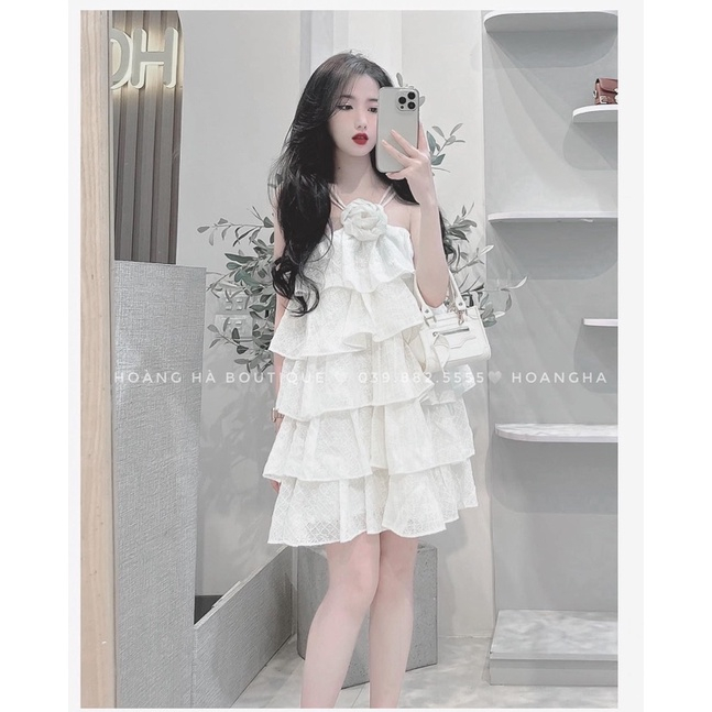 Váy Yếm Tầng Ren Hoa 2 Màu Sexy Hàng Dày Dặn 2 Lớp | BigBuy360 - bigbuy360.vn