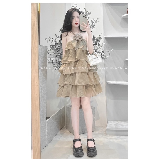 Váy Yếm Tầng Ren Hoa 2 Màu Sexy Hàng Dày Dặn 2 Lớp | BigBuy360 - bigbuy360.vn