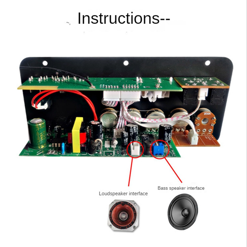 Dàn karaoke gia đình, âm thanh xe hơi loa siêu trầm bo mạch khuếch đại công suất bluetooth bo mạch khuếch đại công suất