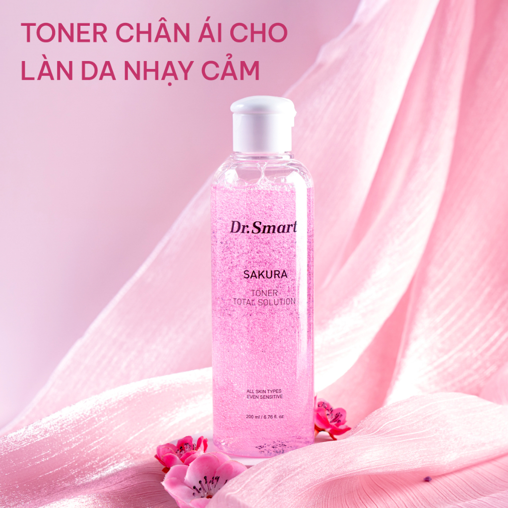 Toner dưỡng ẩm hiệu quả cho mọi loại da Dr.Smart Sakura 200ml - Lath Beauty