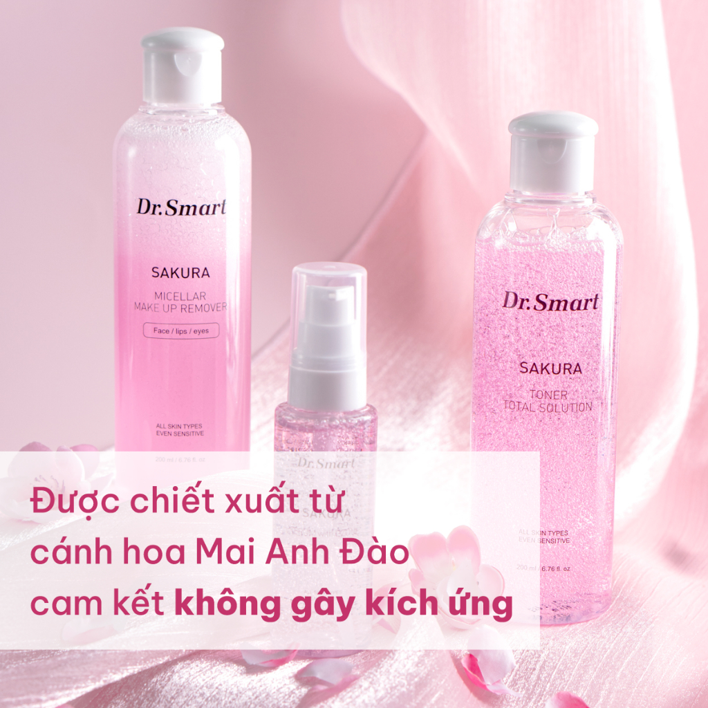 Toner dưỡng ẩm hiệu quả cho mọi loại da Dr.Smart Sakura 200ml - Lath Beauty
