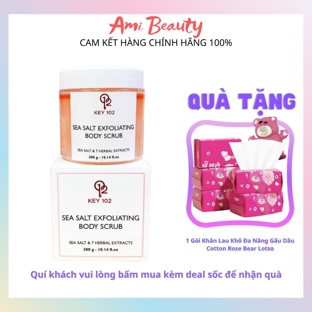 Muối tẩy tế bào chết giảm mụn Key102 Sea Salt Exfoliating Body Scrub 300g