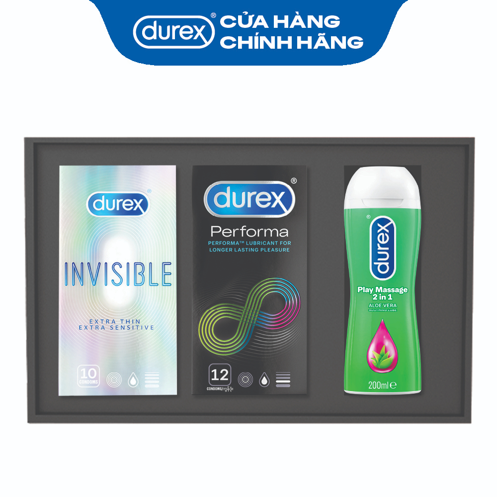 Combo Bao cao su và Gel bôi trơn Durex để bạn mạnh dạn khám phá -Tặng kèm Bí kíp yêu độc quyền