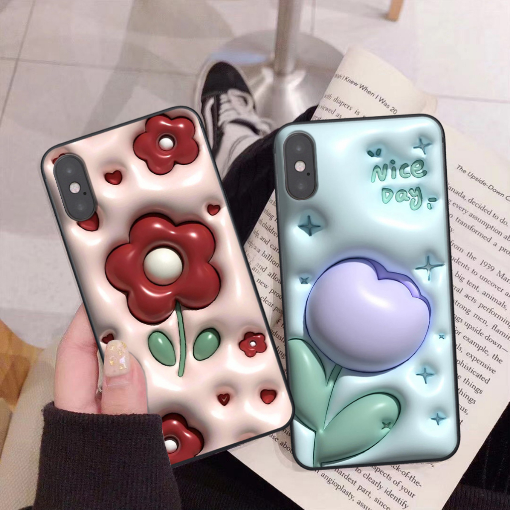 Ốp Iphone X / XS / XR / XS MAX in phẳng 3D giả nổi siêu đẹp, ốp cute dễ thương