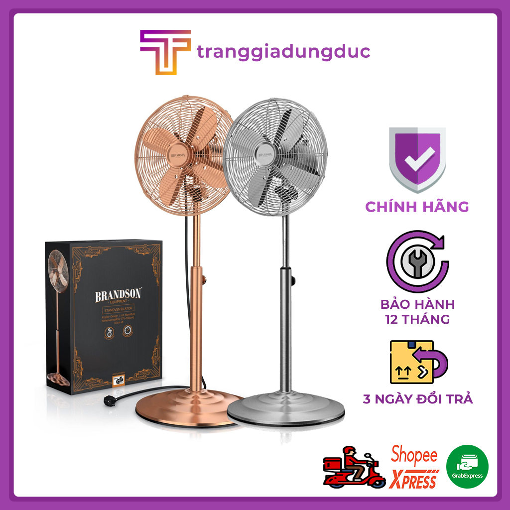 Quạt cây thân thép BRANDSON màu đồng