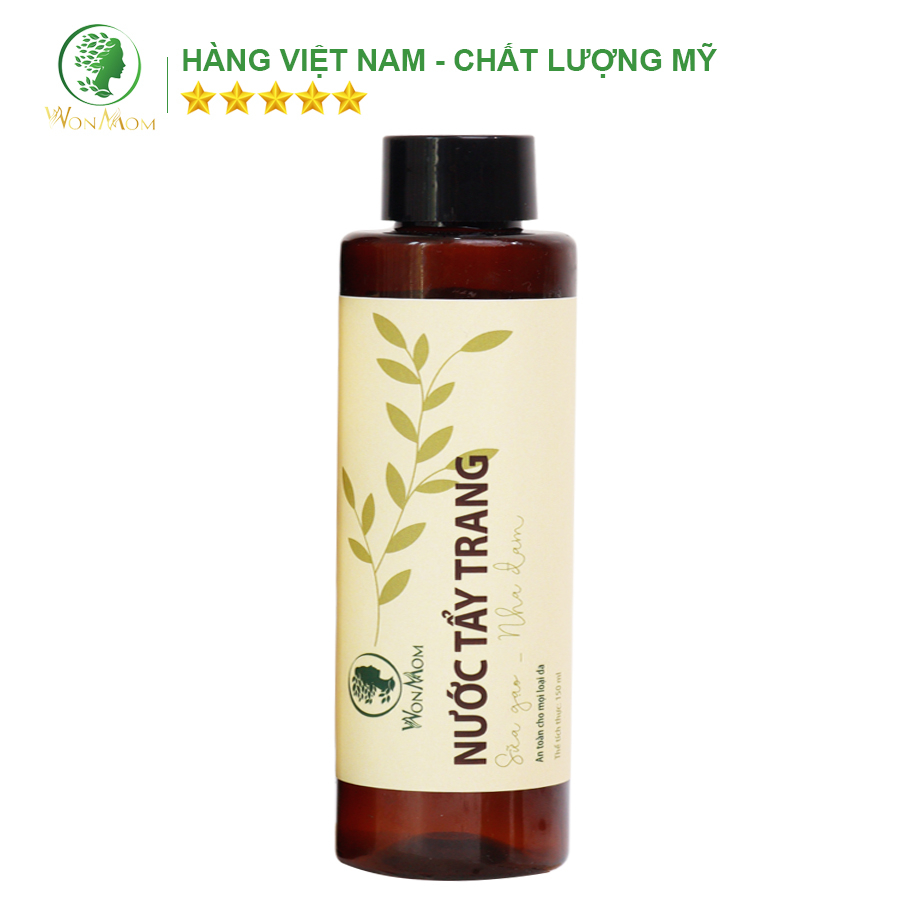 Nước tẩy trang sữa gạo, làm sạch và dưỡng trắng da Wonmom 150ml