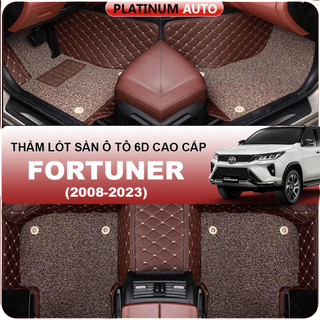 Thảm lót sàn ô tô 6D Toyota Fortuner 2017-2023, 2008-2016 - Da PU cao cấp, Không mùi, Giảm 20% tiếng ồn