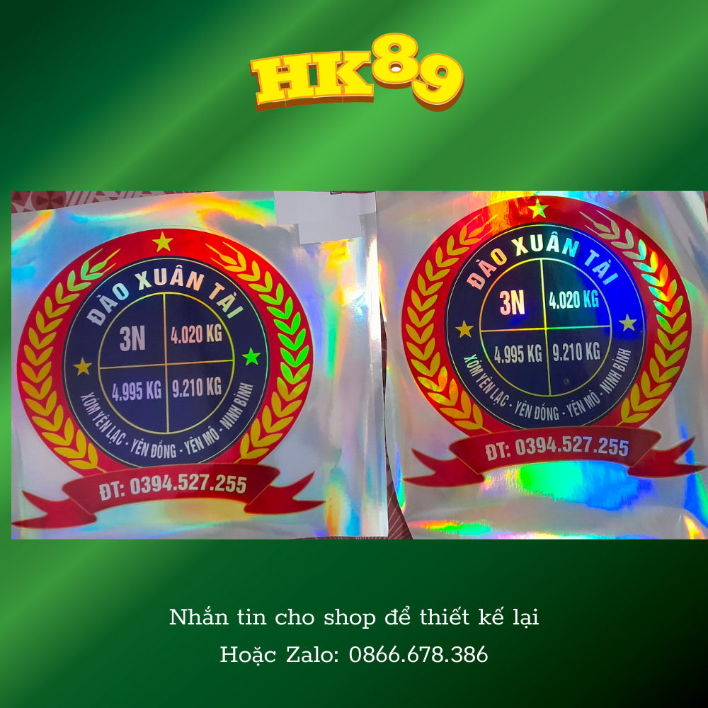 Đôi tem tải trọng, thông số xe tải - Decal 3 lớp, Phản quang 7 màu