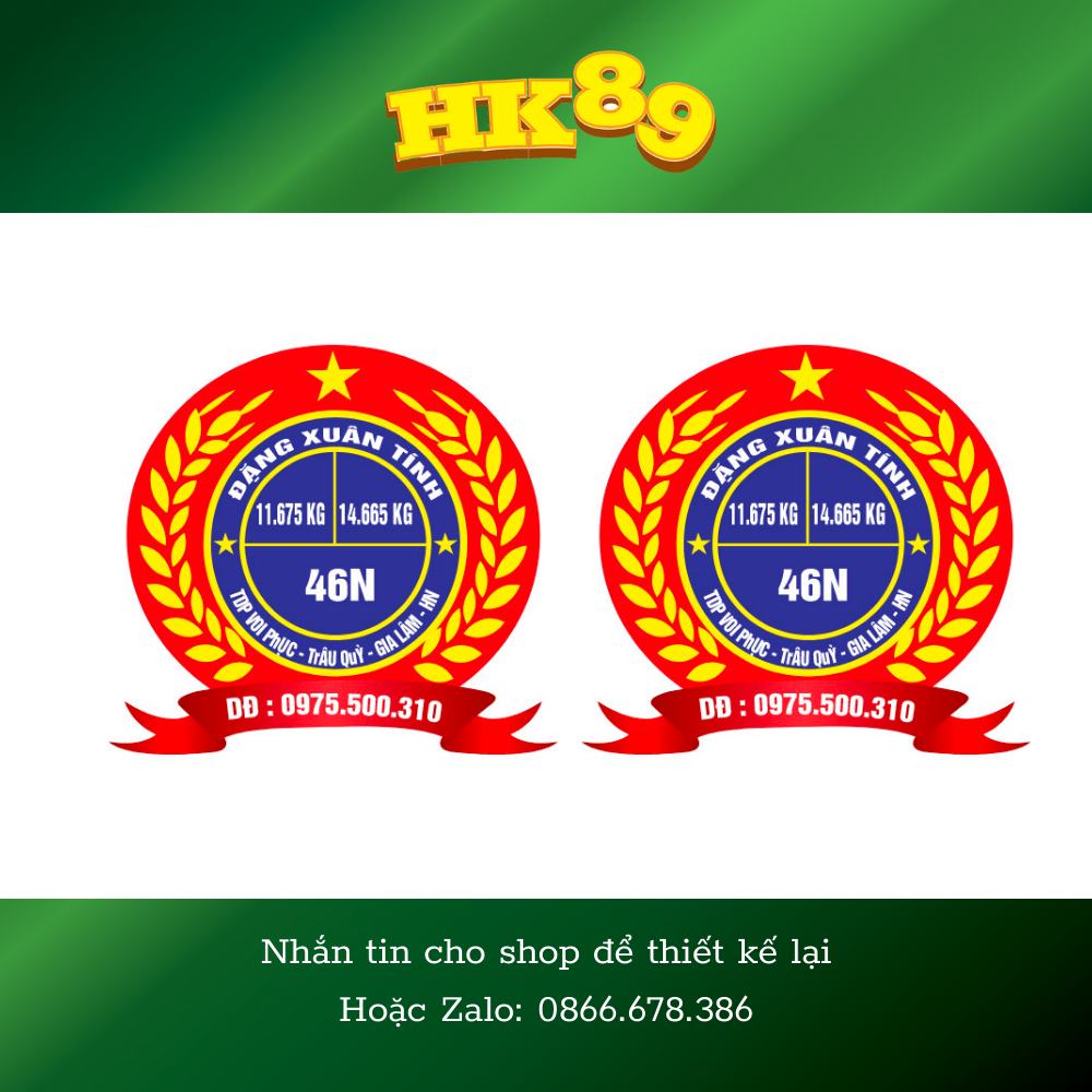 Đôi tem tải trọng, thông số xe tải - Decal 3 lớp, Phản quang 7 màu