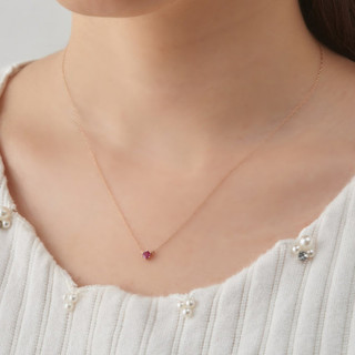 Dây chuyền vàng nữ đính đá Ruby ESTELLE
