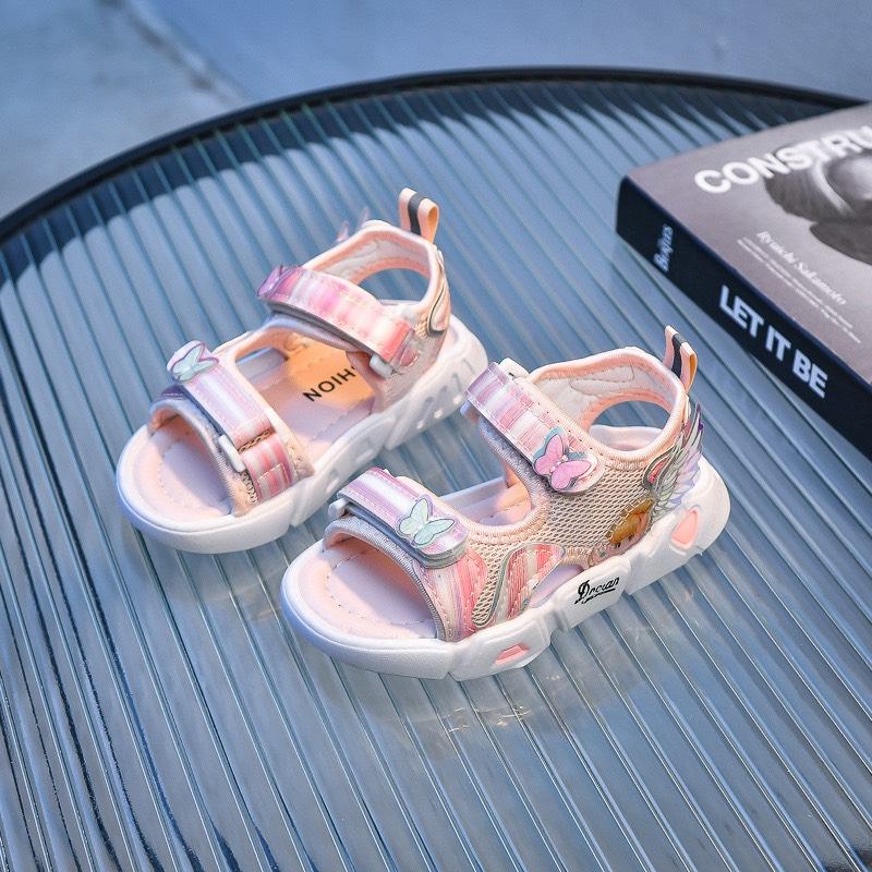 Dép Sandal Cho Bé Gái Từ 2 đến 7 Tuổi Quai Dán Hình Công Chúa Xinh Xắn