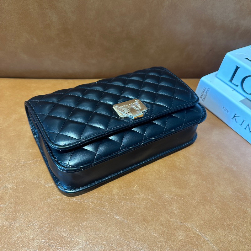 Túi xách đeo chéo ô trám khoá gập túi xách CNK sang chảnh MM Bags