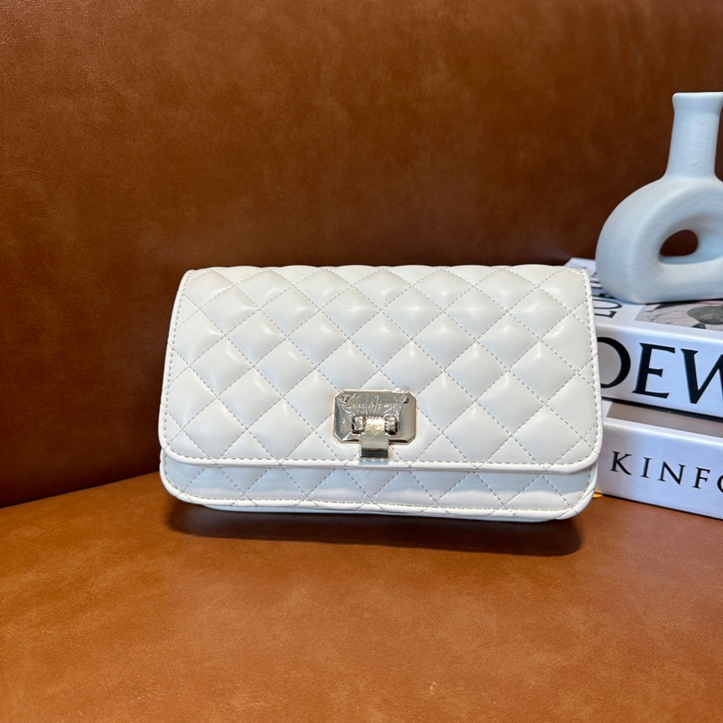 Túi xách đeo chéo ô trám khoá gập túi xách CNK sang chảnh MM Bags